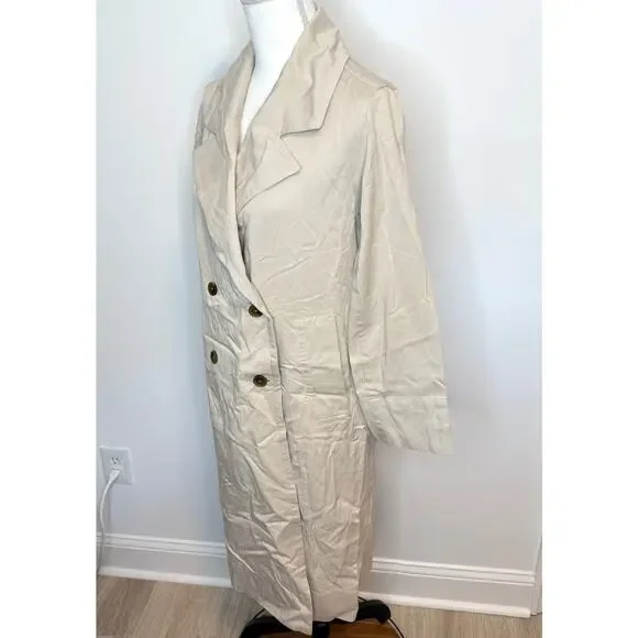 Everlane The Drape Trench Coat In Sandstone Size XS New - Picture 6 of 13
